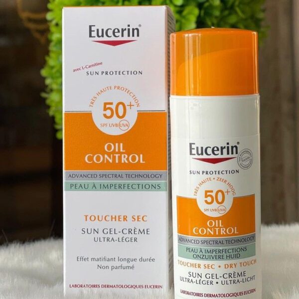 Eucerin Sun Protection Oil Control Gel-Crème Solaire Toucher Sec Spf50+ – 50ml