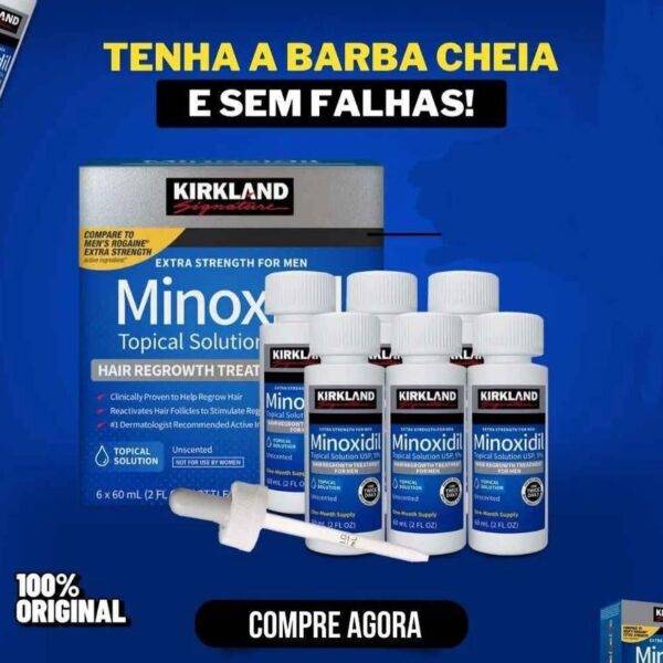 MINOXIDIL 5% Kirkland Signature - 6 Bouteilles de 60ml - Traitement de 6 mois