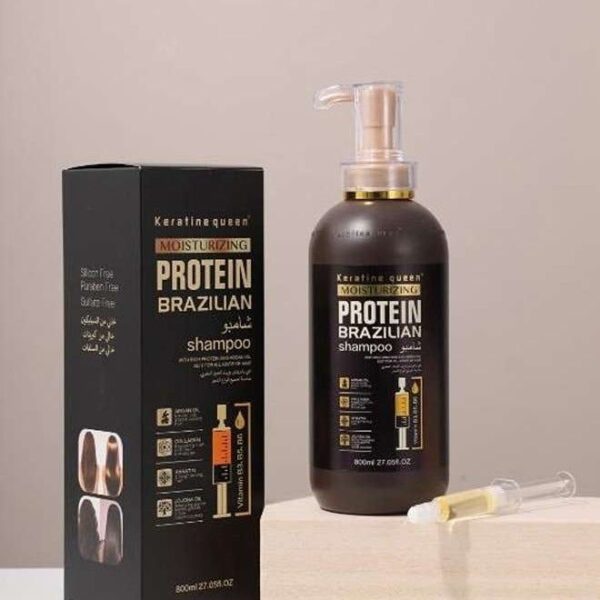 Shampooing Brésilien Hydratant au Protéine Keratine Queen – 800 ml